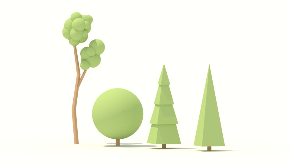 Low Poly Trees - Youtube Tutorial preview image 1